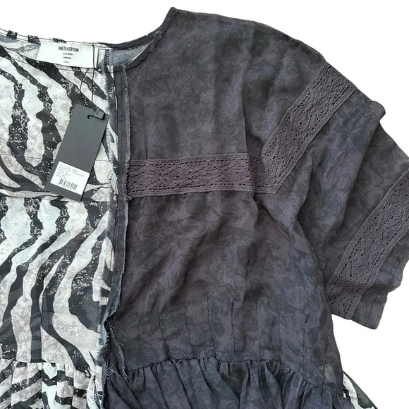 🌴 One Teaspoon NWT Ripple Night Dance Top SMALL oversized - Picture 4 of 9